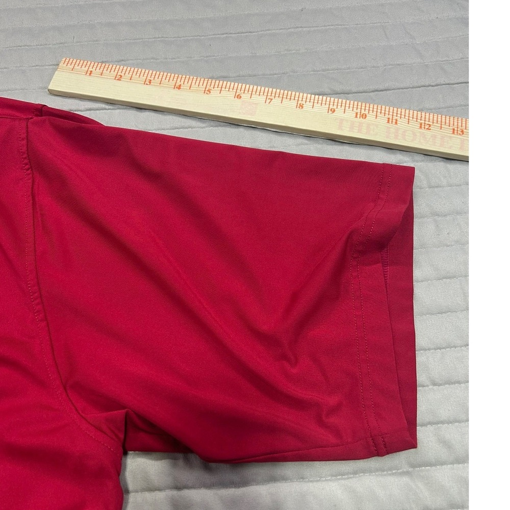 FootJoy ProDry Lisle Mens Golf Polo Shirt Red Short Sleeve Stretch Size XL - Picture 4 of 8